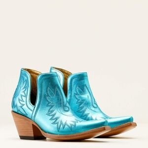 ARIAT WOMEN'S DIXON WESTERN BOOTIES/BOOT| Electric Calypso (Blue/Turquoise)| NEW
